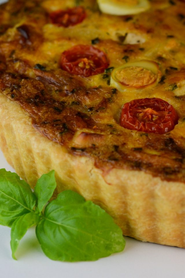 Sajtos-csirkés quiche